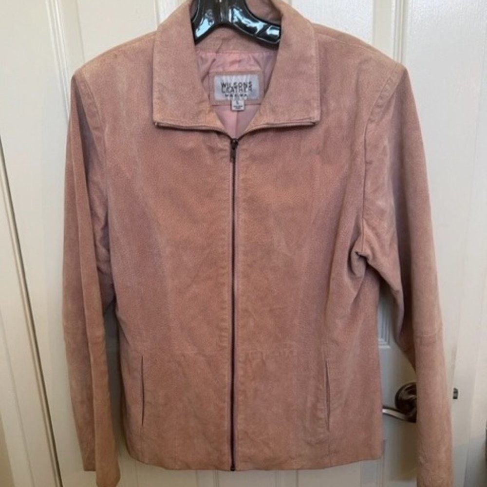 Vintage Wilson's House of Leather Pink Leather/Suede Coat - Size Large